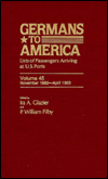 Germans to America, Nov. 16, 1882-Apr. 19, 1883: Lists of Passengers Arriving at U.S. Ports
