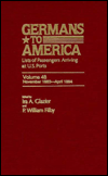 Germans to America, Nov. 1, 1883-Apr.14, 1884: Lists of Passengers Arriving at U.S. Ports