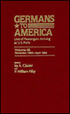 Germans to America, Nov. 1, 1883-Apr.14, 1884: Lists of Passengers Arriving at U.S. Ports