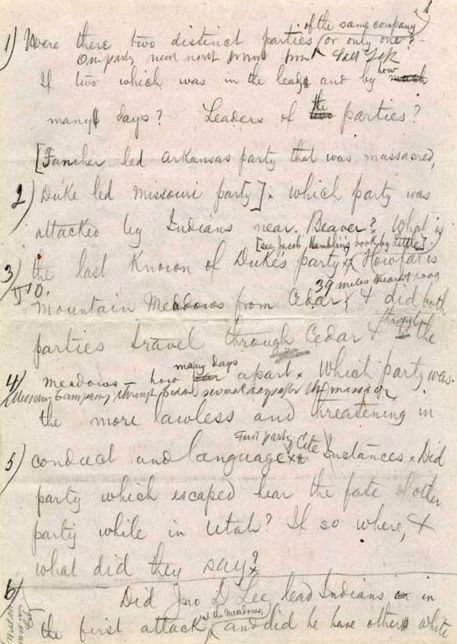 Mountain Meadows Massacre: The Andrew Jenson And David H Morris Collections