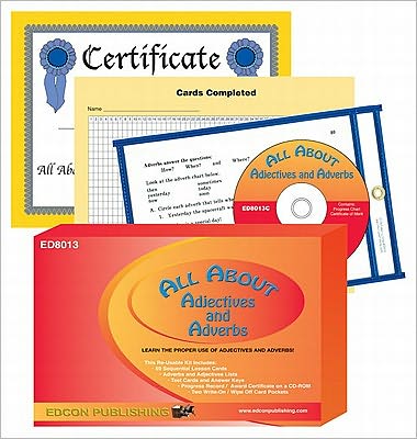 All about Adjectives and Adverbs [With CDROM and 59 Lesson Cards, Test Cards and Progress Record, Wipe Off Card Pockets, Answer Key