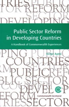 Public Sector Reform in Developing Countries: Handbook of Commonwealth Experiences