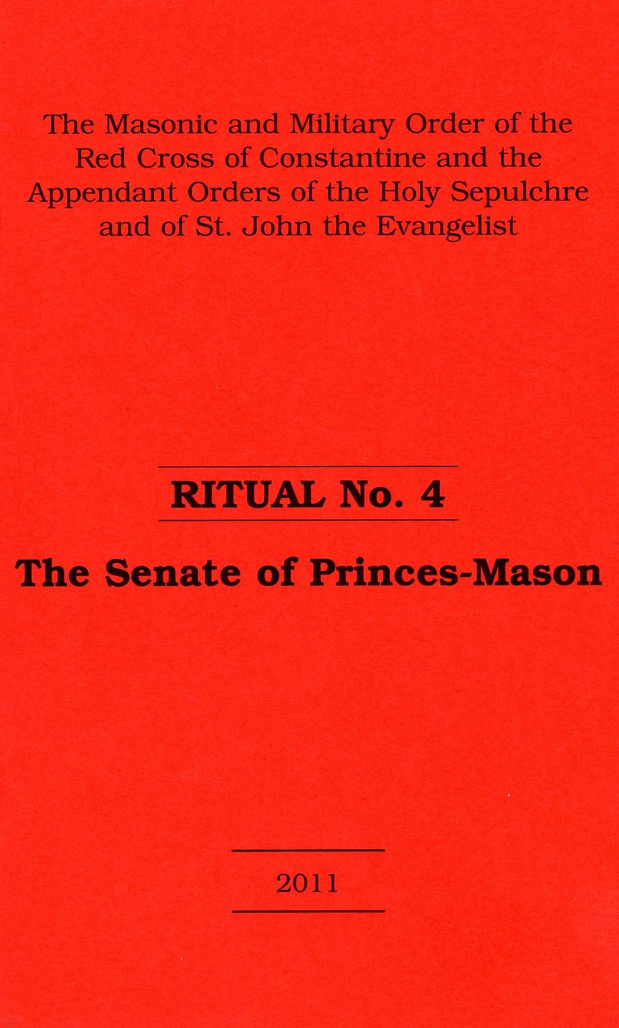 Red Cross of Constantine Ritual No 4