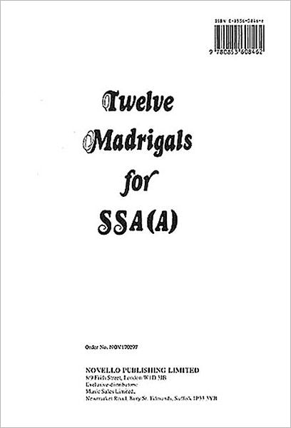 12 Madrigals SSA(A)