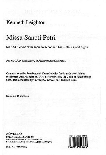 Kenneth Leighton: Missa Sancti Petri