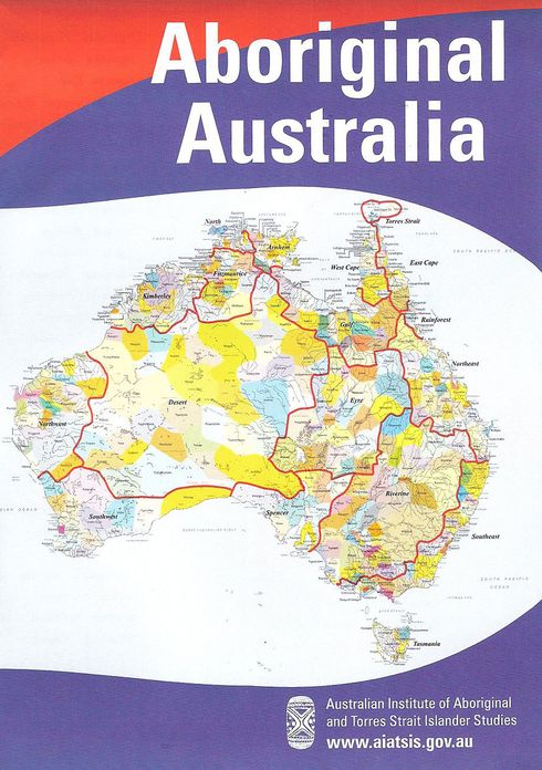 Aboriginal Australia Map - small folded