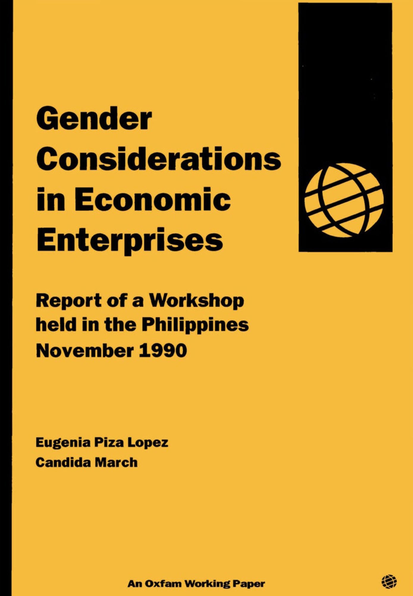 Gender Considerations in Economic Enterprises