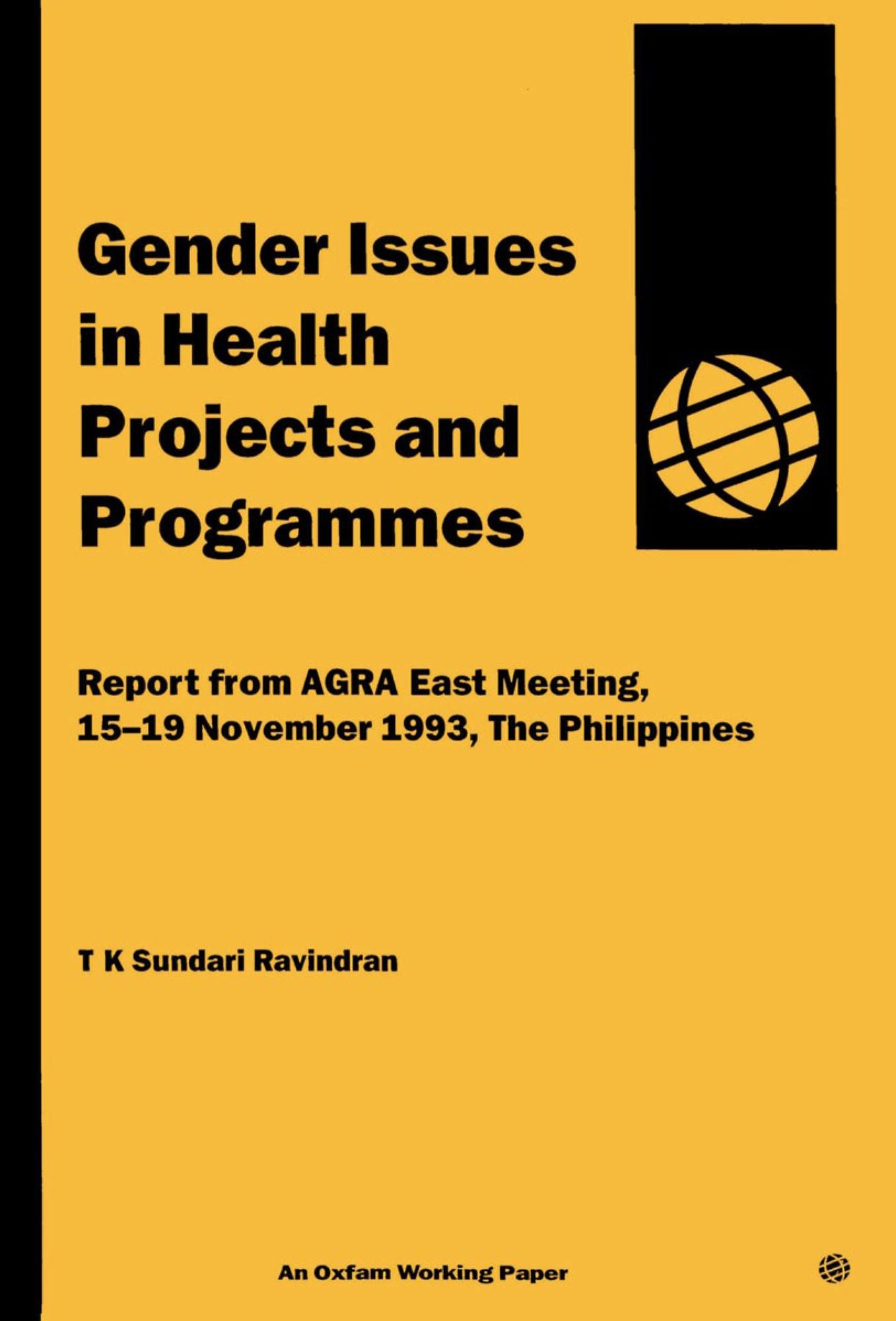 Gender Issues in Health Projects and Programmes