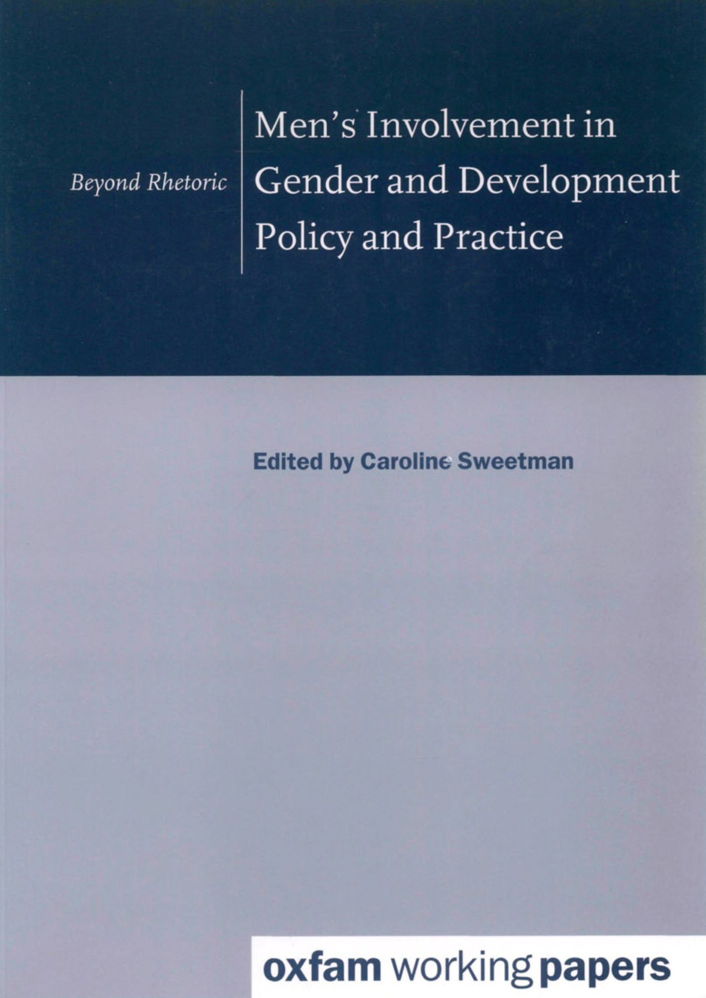 Men's Involvement in Gender and Development