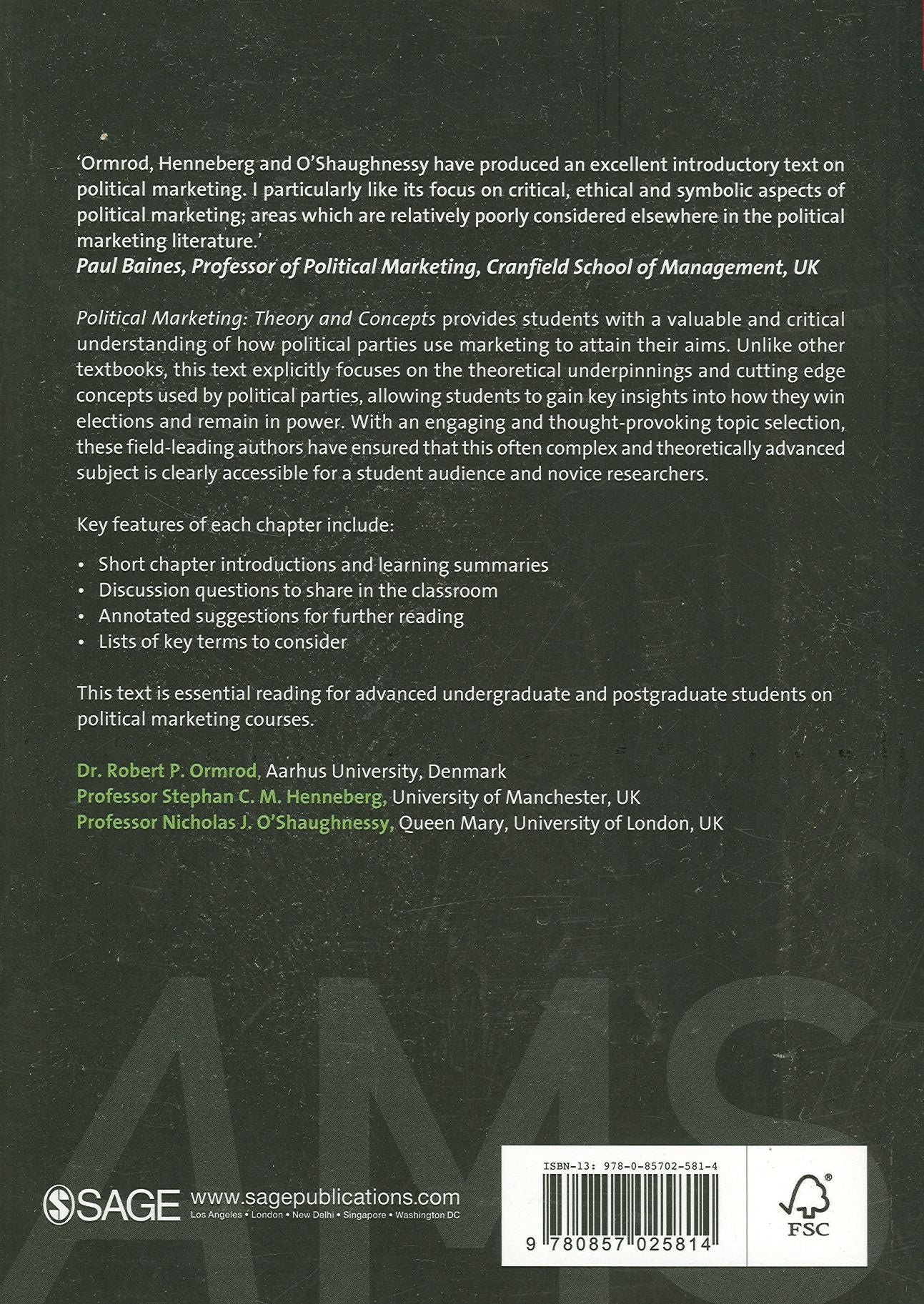 Political Marketing: Theory and Concepts