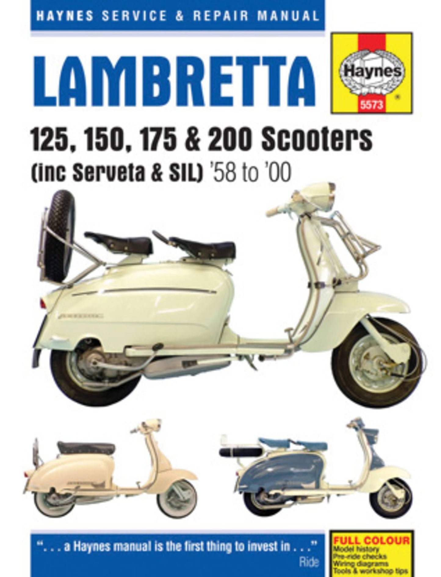 Lambretta 125, 150, 175 & 200 Scooters: (including Serveta & SIL), '58 to '00