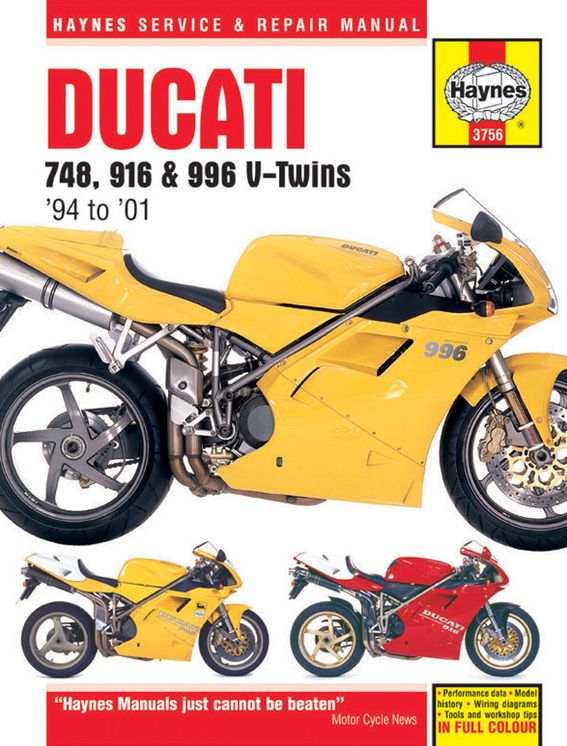Ducati 748, 916 & 996 V-Twins '94 to '01