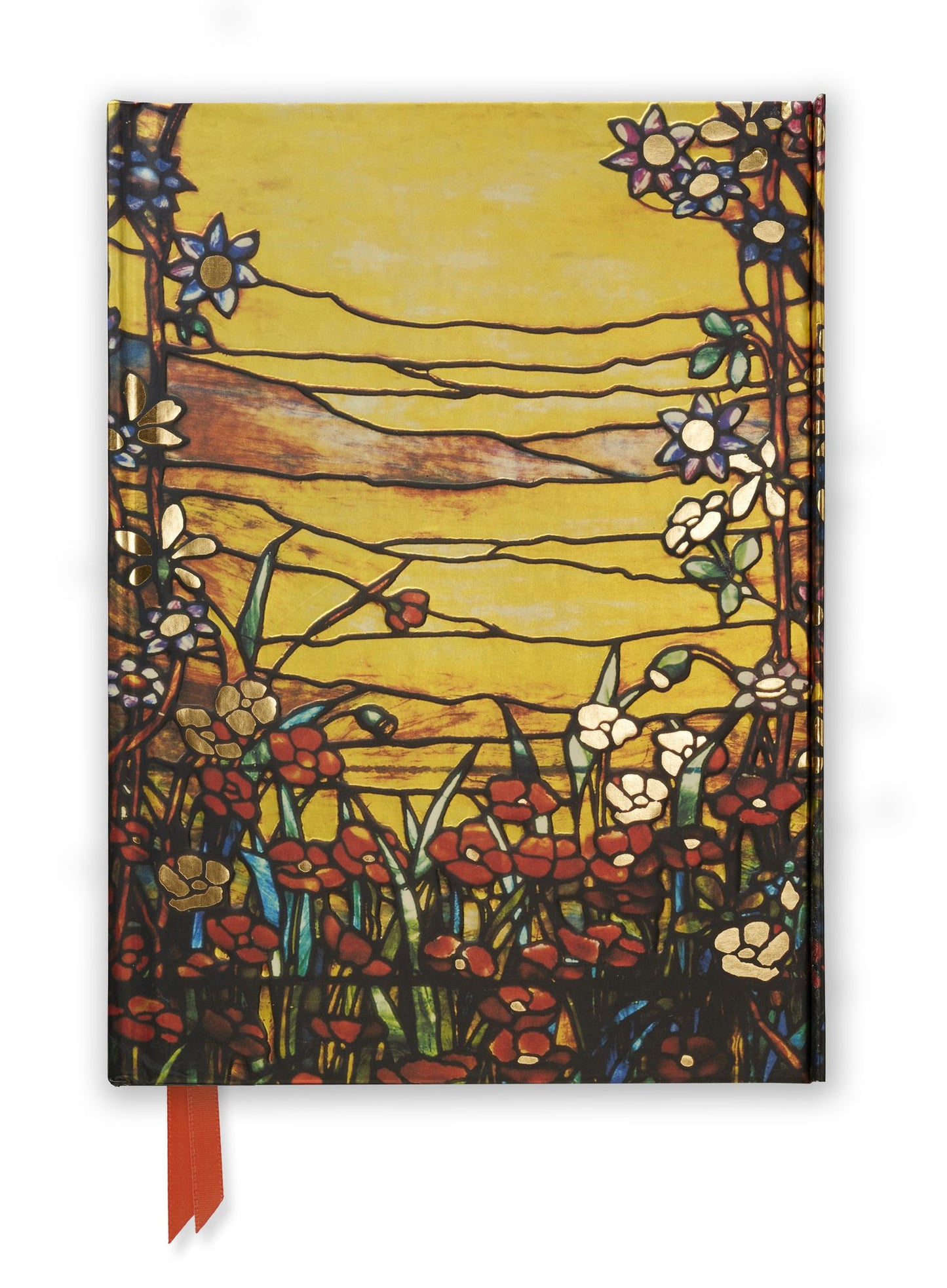 Tiffany: Red Flowers and a Stream (Foiled Journal)