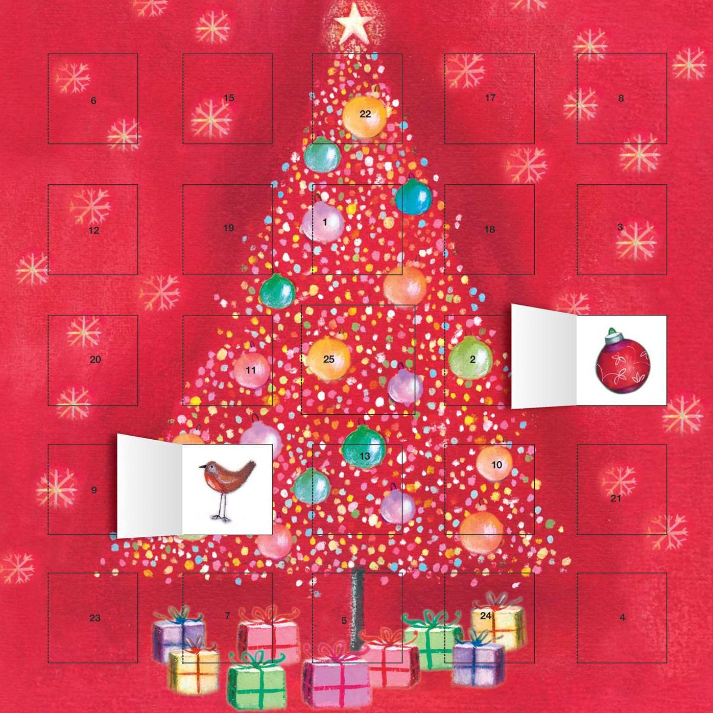 Bauble Tree Advent Calendar (with Stickers)