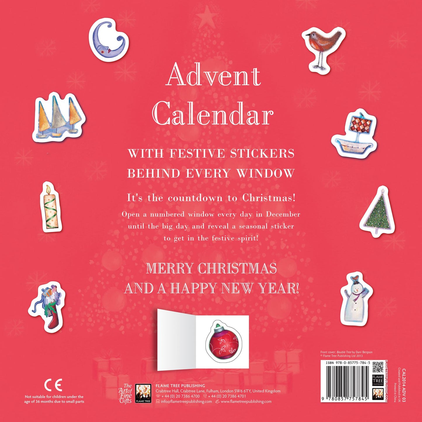 Bauble Tree Advent Calendar (with Stickers)