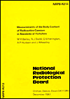 Measurements of the Body Content of Radioactive Caesium in Residents of Yorkshire