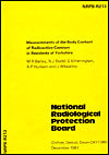Measurements of the Body Content of Radioactive Caesium in Residents of Yorkshire