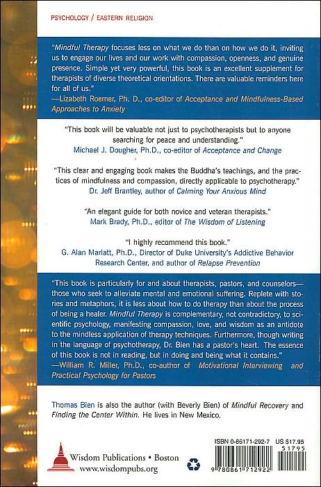 Mindful Therapy: A Guide for Therapists and Helping Professionals