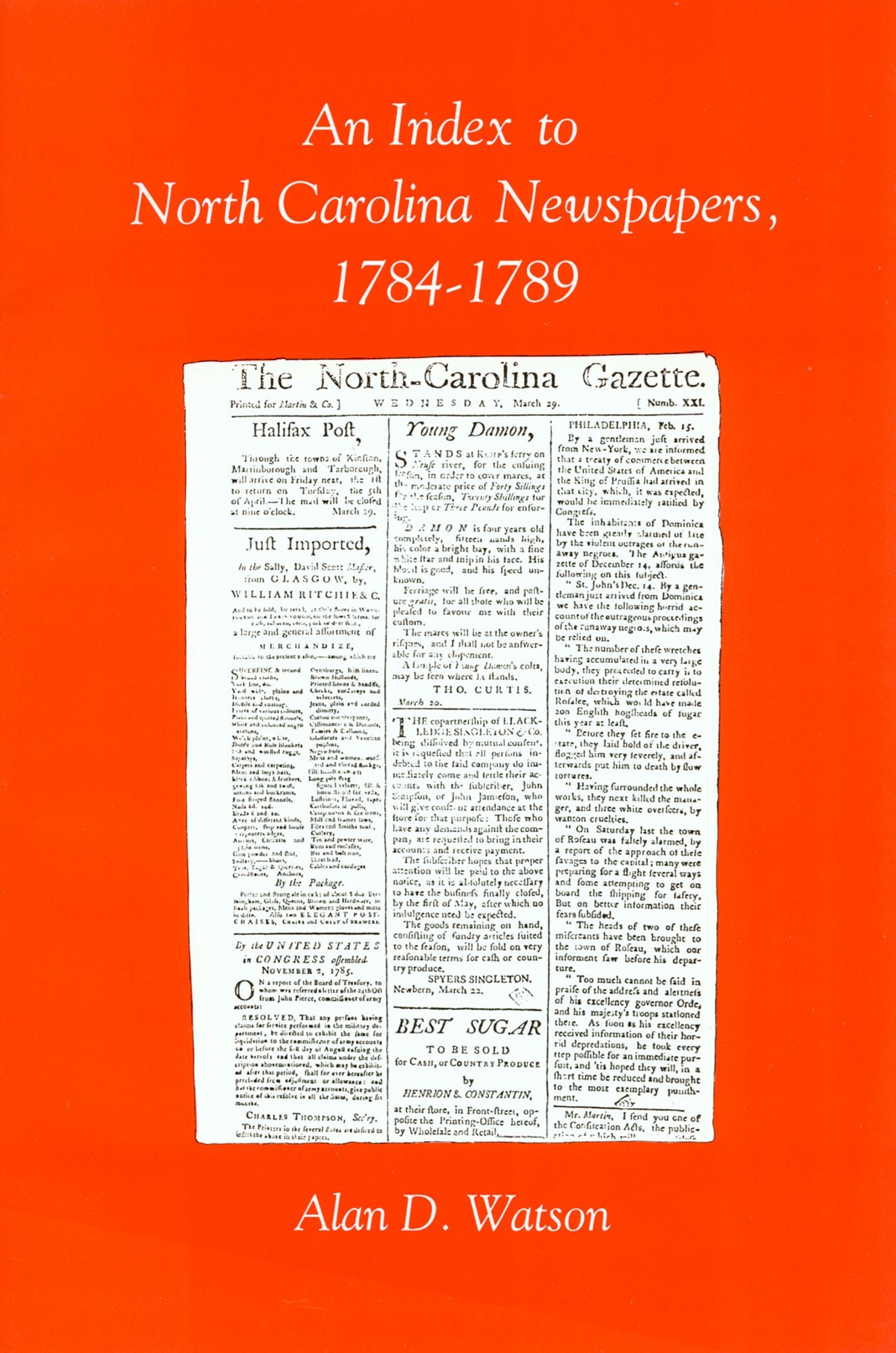 An Index to North Carolina Newspapers, 1784-1789