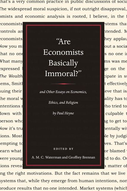 "Are Economists Basically Immoral?"