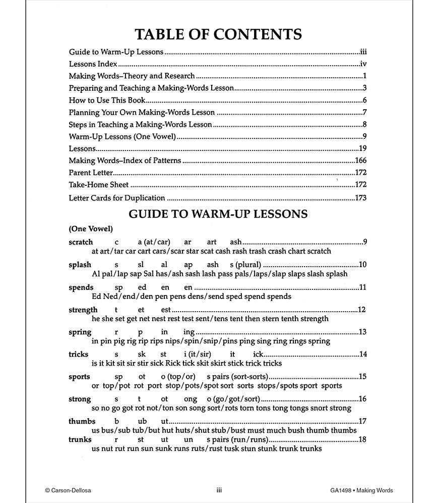 Making Words: Multilevel, Hands-on Developmentally Appropriate Spelling and Phonics Activities