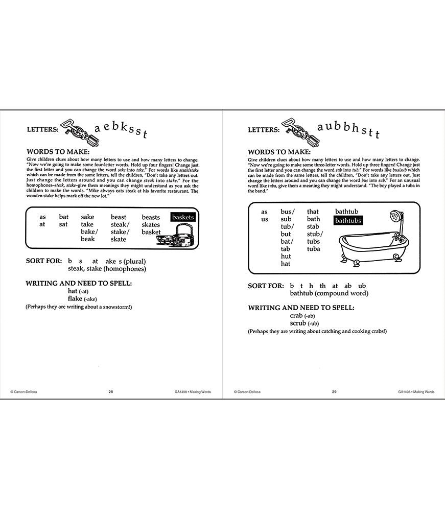 Making Words: Multilevel, Hands-on Developmentally Appropriate Spelling and Phonics Activities