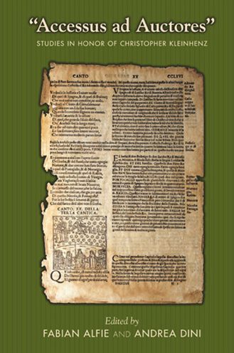 "Accessus ad Auctores": Studies in Honor of Christopher Kleinhenz