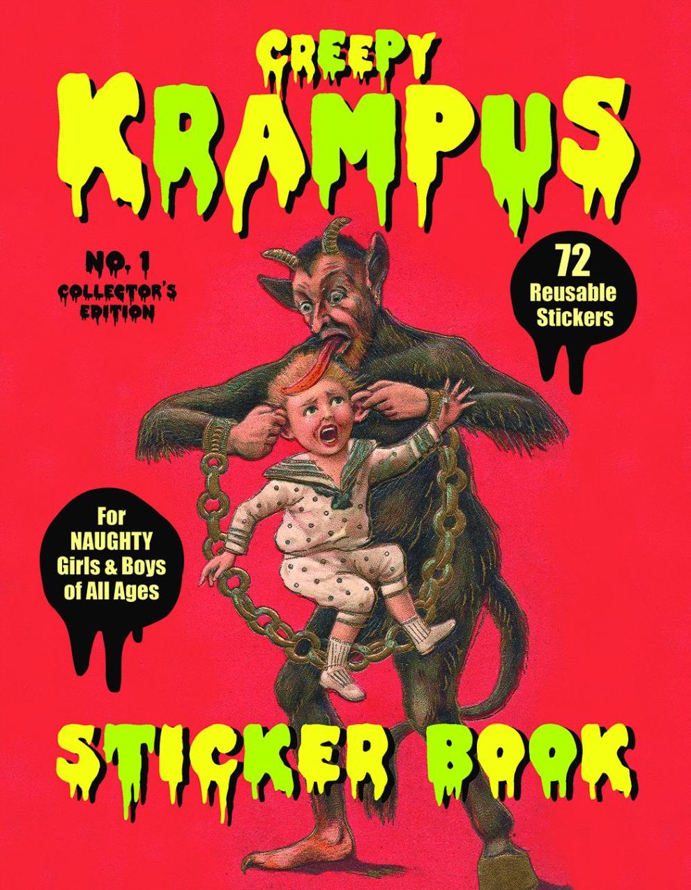 Krampus Sticker Book: 72 Reusable Stickers for Naughty Girls and Boys of All Ages