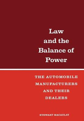 Law and the Balance of Power: The Automobile Manufacturers and Their Dealers