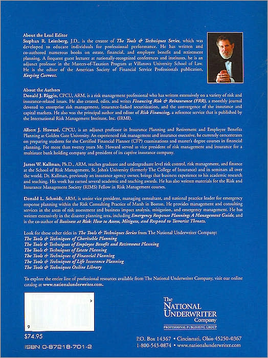 Tools & Techniques Risk Management & Insurance