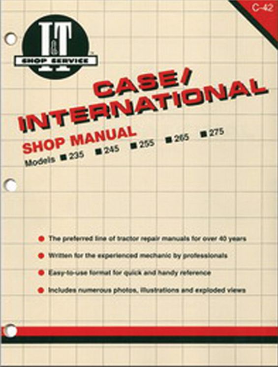 Case/International Shop Manual Models 235 235H 245 255 265