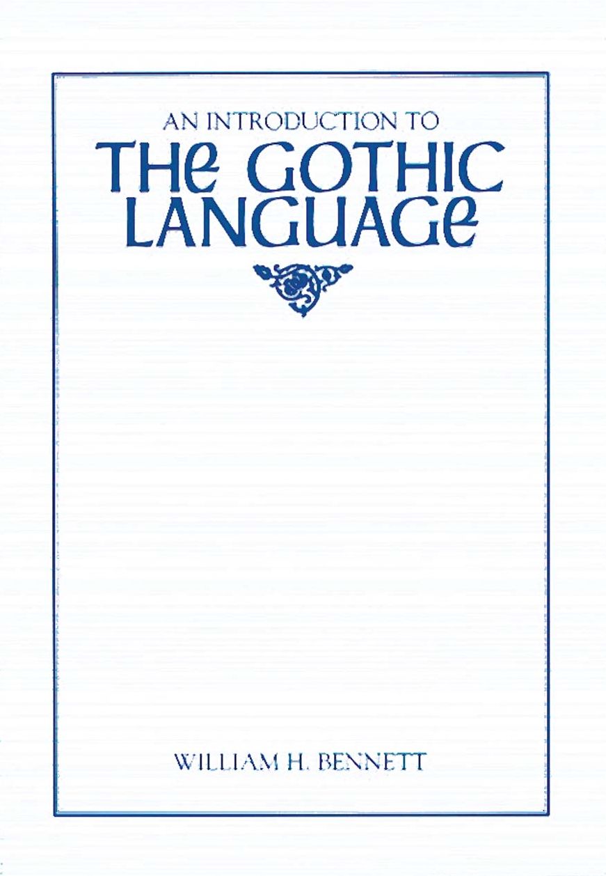 An Introduction to the Gothic Language