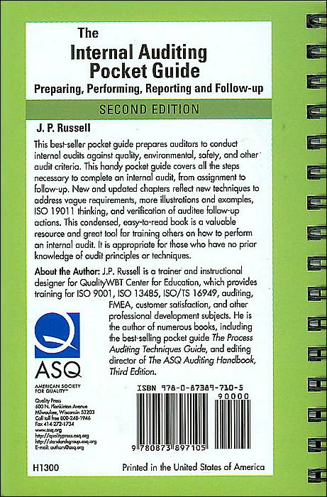 Internal Auditing Pocket Guide: Preparing, Performing, Reporting, and Follow-Up