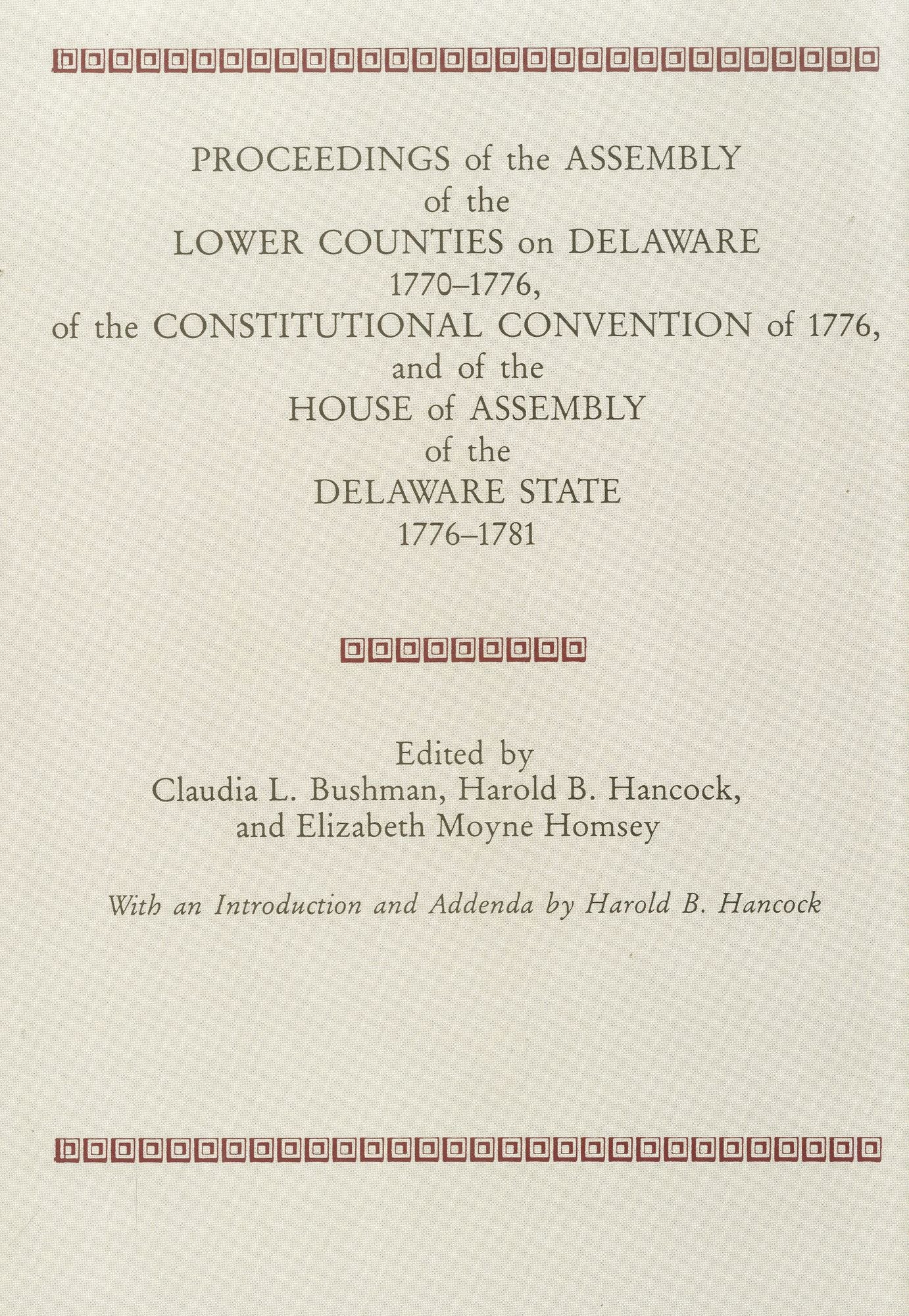 Proceedings, 1770-1776