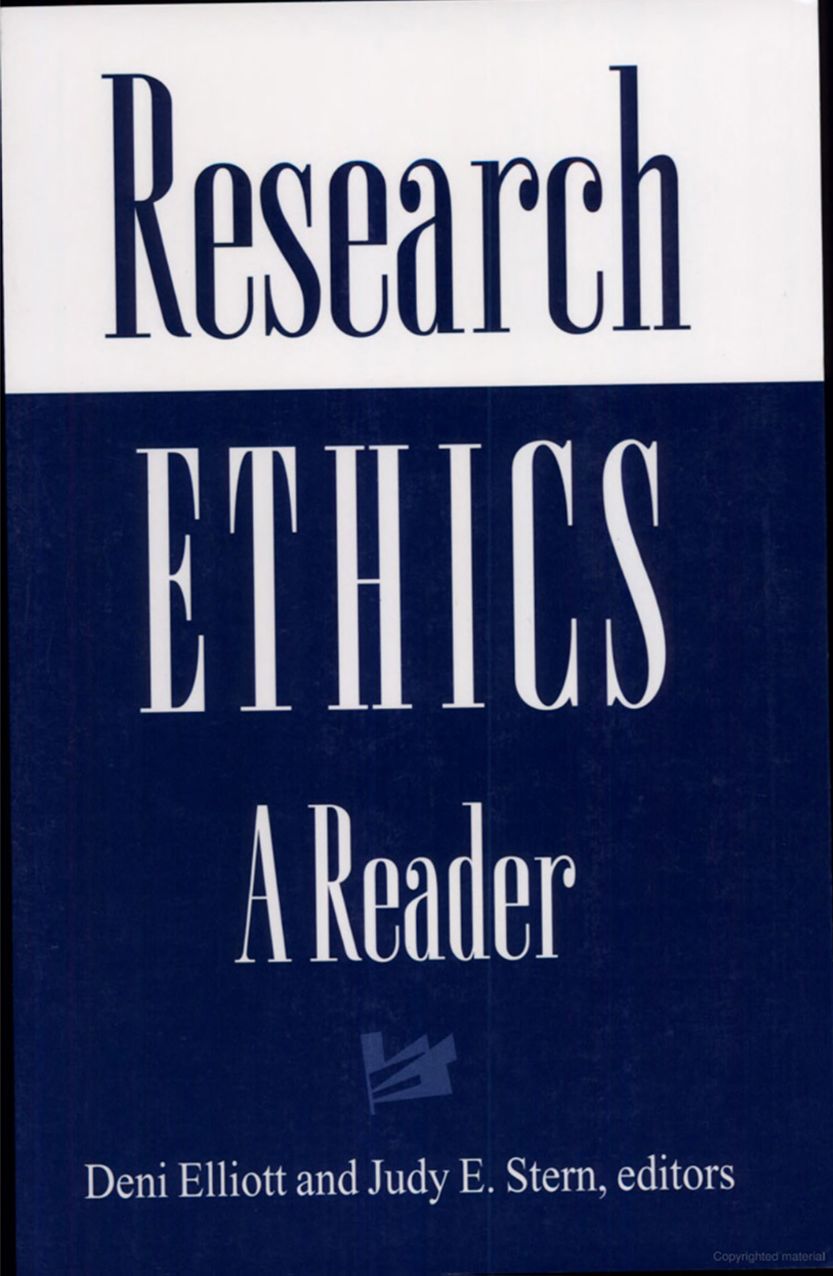 Research Ethics: A Reader