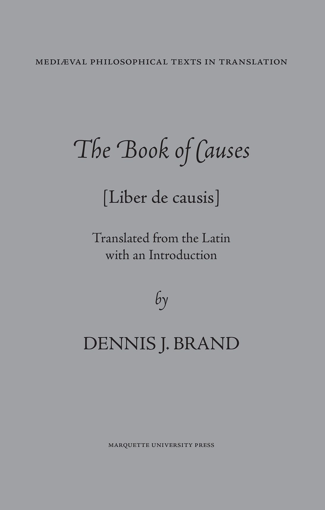The Book of Causes