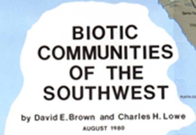 Biotic Communities Southwest Map