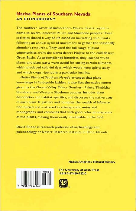 Native Plants of Southern Nevada: An Ethnobotany