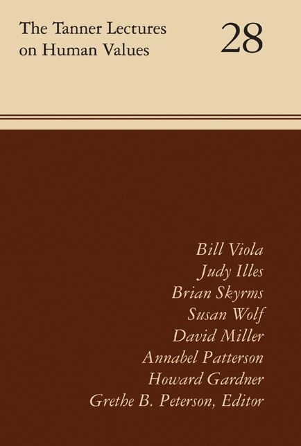 The Tanner Lectures Vol 28