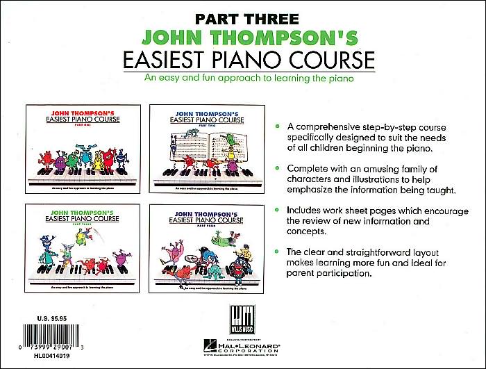 John Thompson's Easiest Piano Course, Part Three