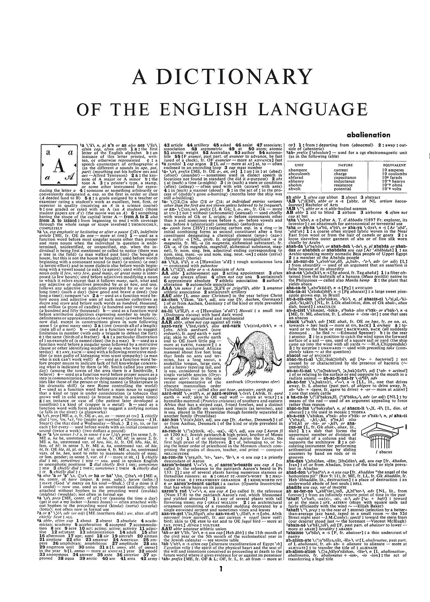 Webster's Third New International Dictionary