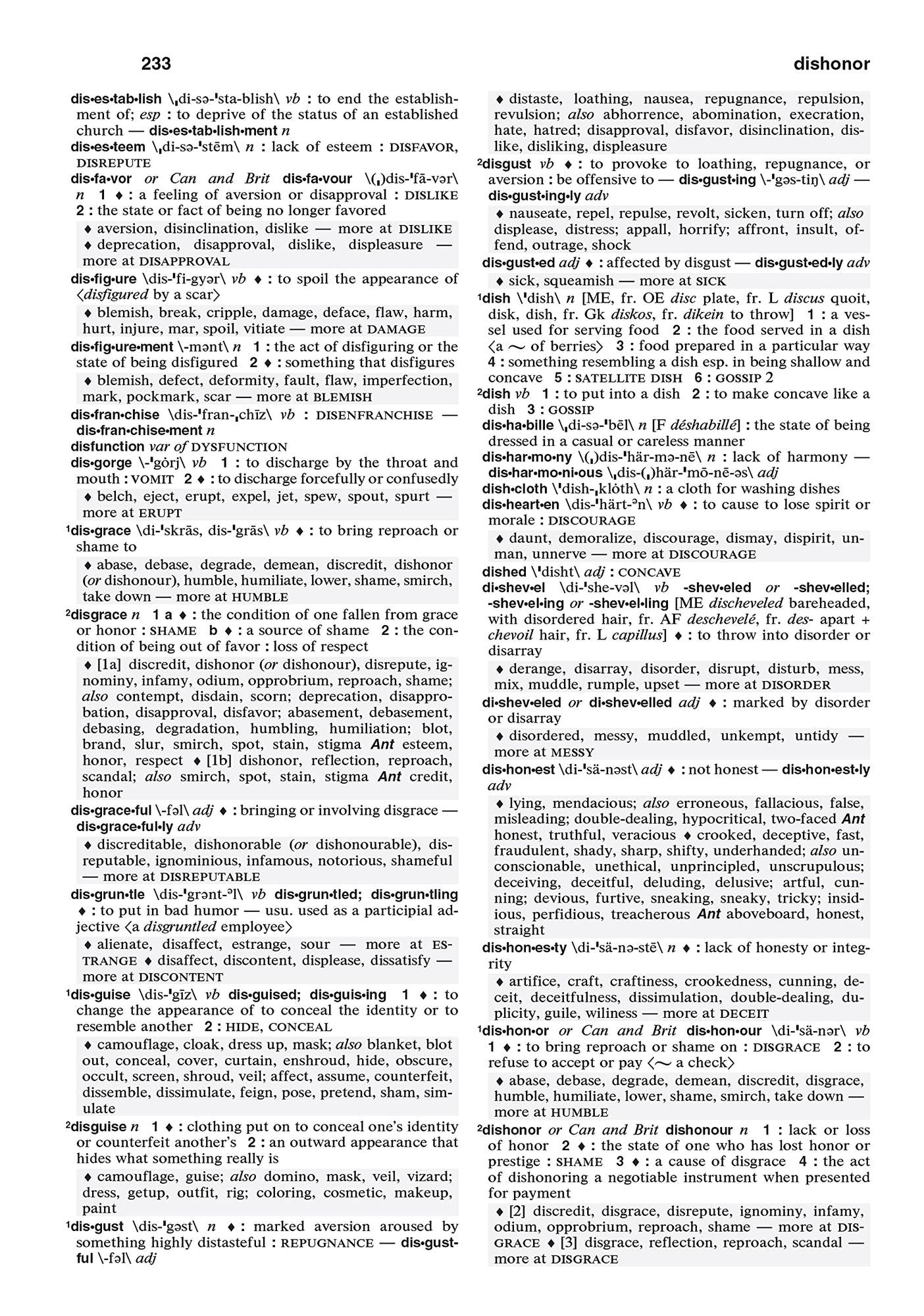 Merriam-Webster's Dictionary and Thesaurus