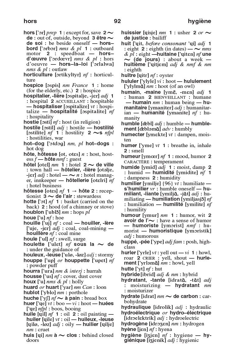Merriam-Webster's Pocket French-English Dictionary