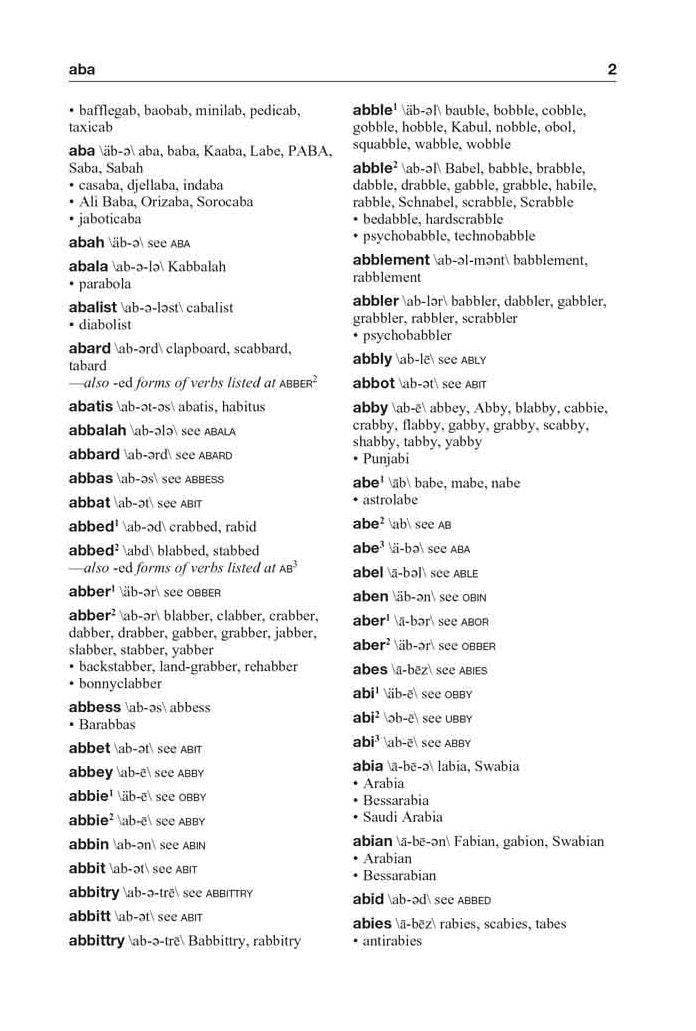 Merriam-Webster's Rhyming Dictionary