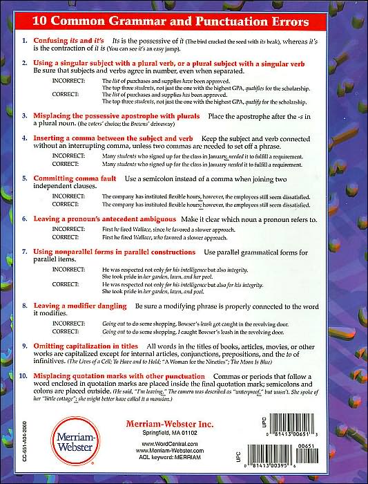 Merriam-Webster's Notebook Guide to Punctuation