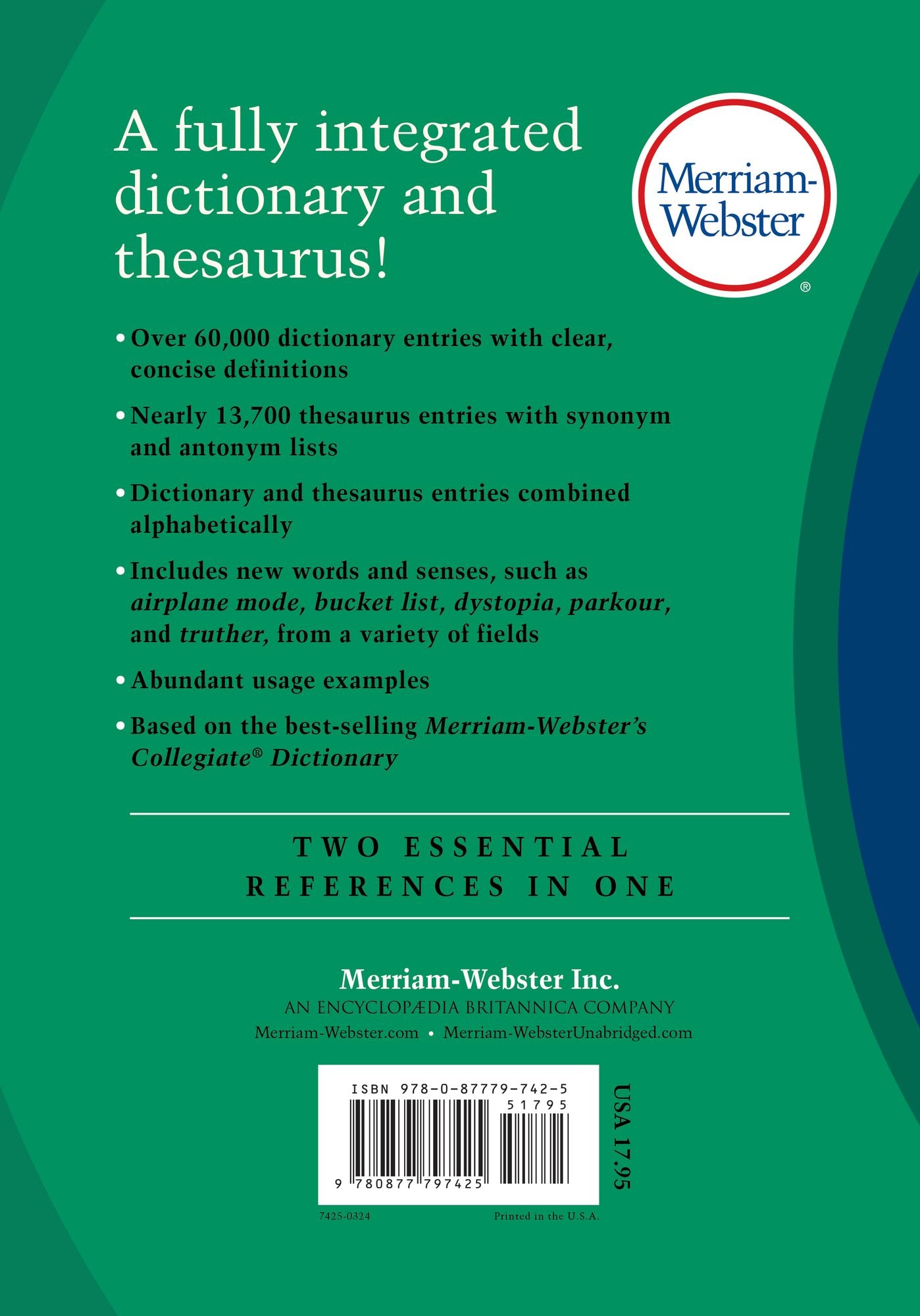Merriam-Webster's Dictionary and Thesaurus