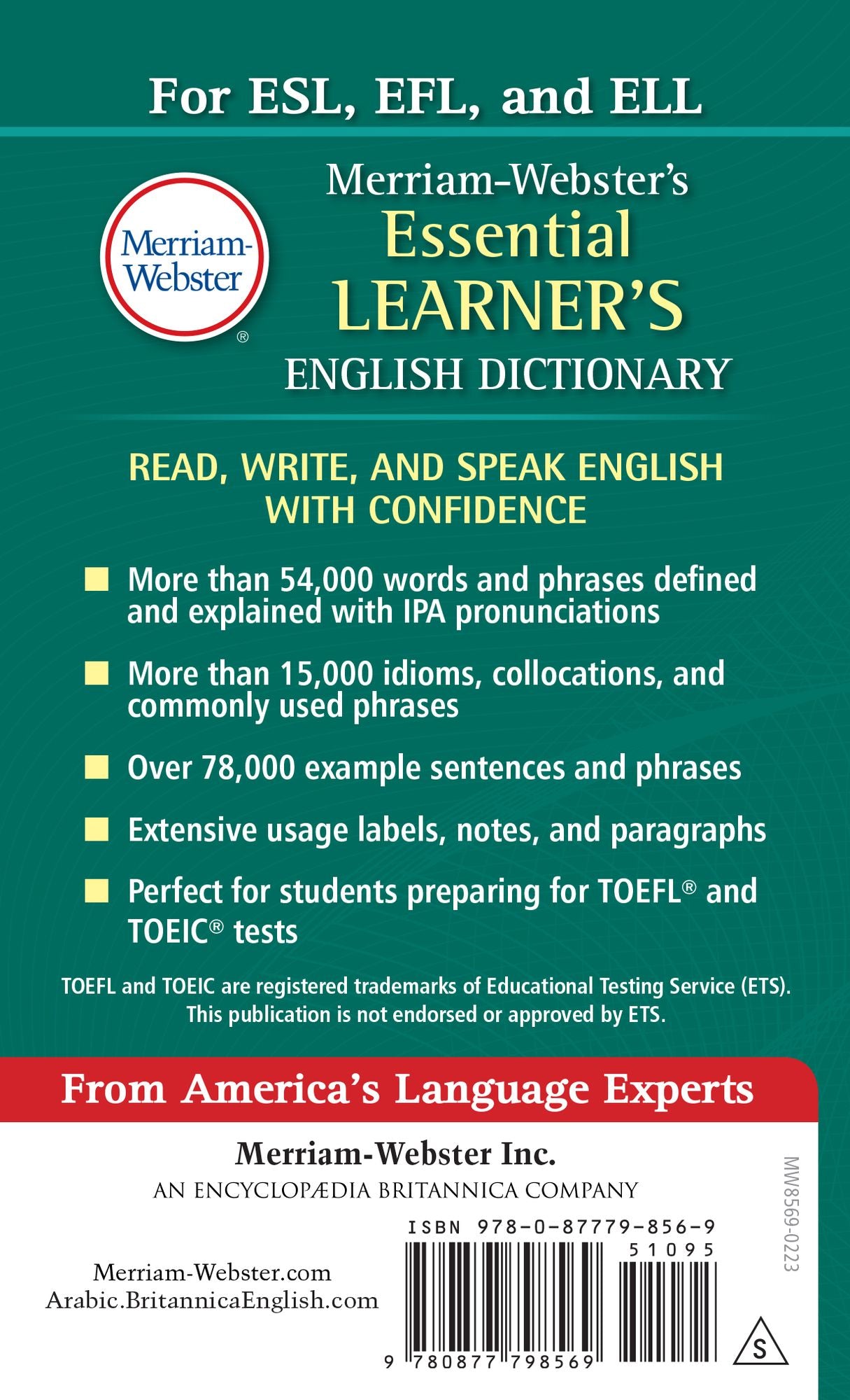 Merriam-Webster's Essential Learner's English Dictionary