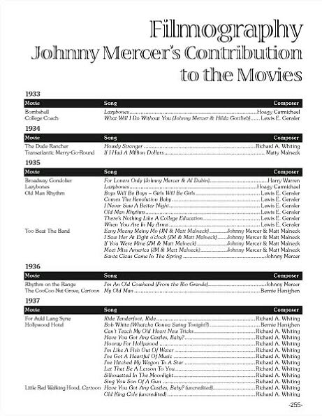 Johnny Mercer: The Life, Times and Song Lyrics of Our Huckleberry Friend