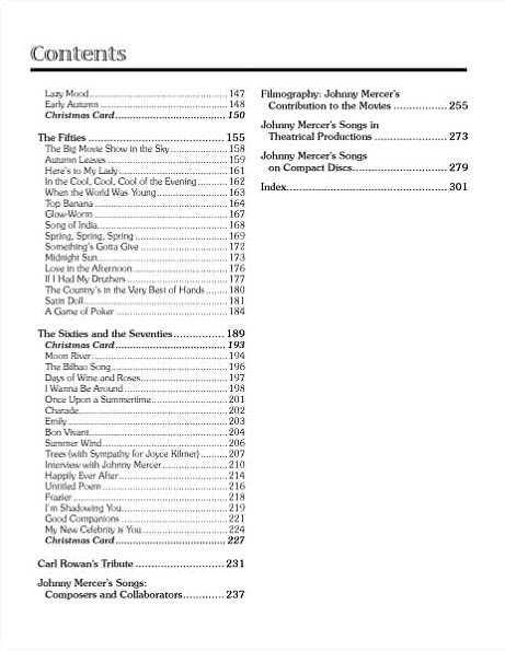 Johnny Mercer: The Life, Times and Song Lyrics of Our Huckleberry Friend