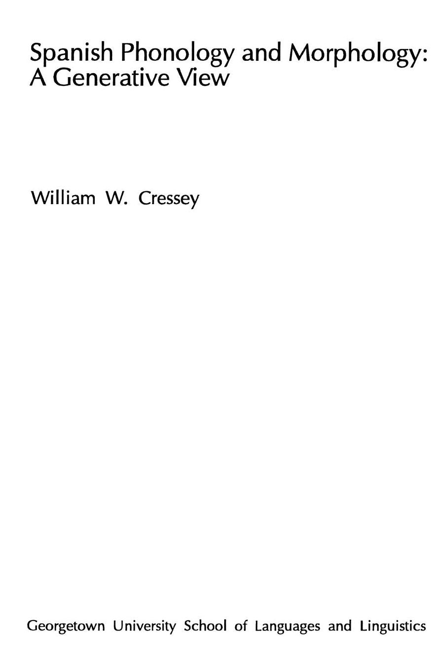 Spanish Phonology And Morphology